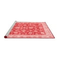 thumbnail image 2 of Ahgly Company Machine Washable Indoor Square Abstract Red Modern Area Rugs, 6' Square, 2 of 4
