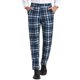 thumbnail image 1 of Pantalones de traje clásicos de ajuste regular de cuadros para hombre Inspire Chic, con frente plano y cintura elástica, 28 azul marino, 1 of 7