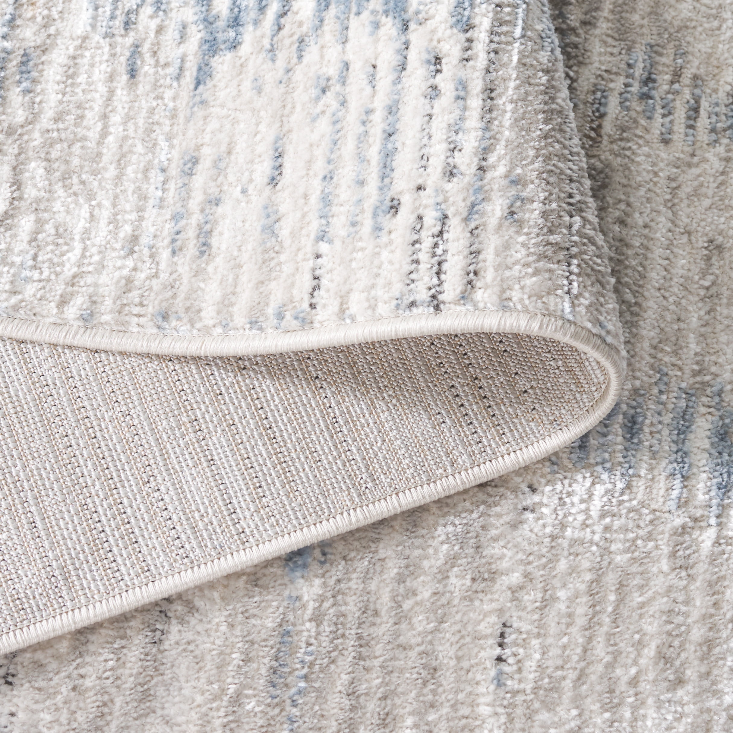 SAFAVIEH Quincy Abraham Abstract Indoor/Outdoor Area Rug, Ivory/Light Grey, 8' x 10'