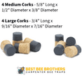 thumbnail image 3 of Best Bee Brothers Hand Dipped Wooden Corks, 8 Pieces, Carpenter Bees, 3 of 8