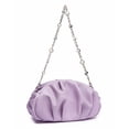 thumbnail image 4 of Bolso tipo cartera para mujer con pulsera de perlas de cuero de primera calidad y concha plegada, 4 of 4