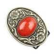 thumbnail image 2 of tredstone Antique Vintage Arabesque Turquoise Western Cowboy Belt Buckle Pattern Red, 2 of 4