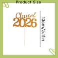 thumbnail image 3 of Purple Class of 2026 Cupcake Topper–Glitter Graduation Cake Pick,1 PCS Mini Decoration for Commencement Party,Grad Celebration Dessert Table, 3 of 9