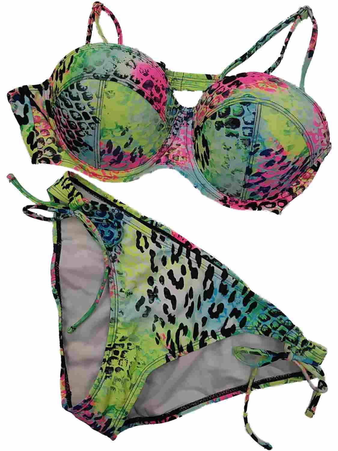 neon cheetah bikini