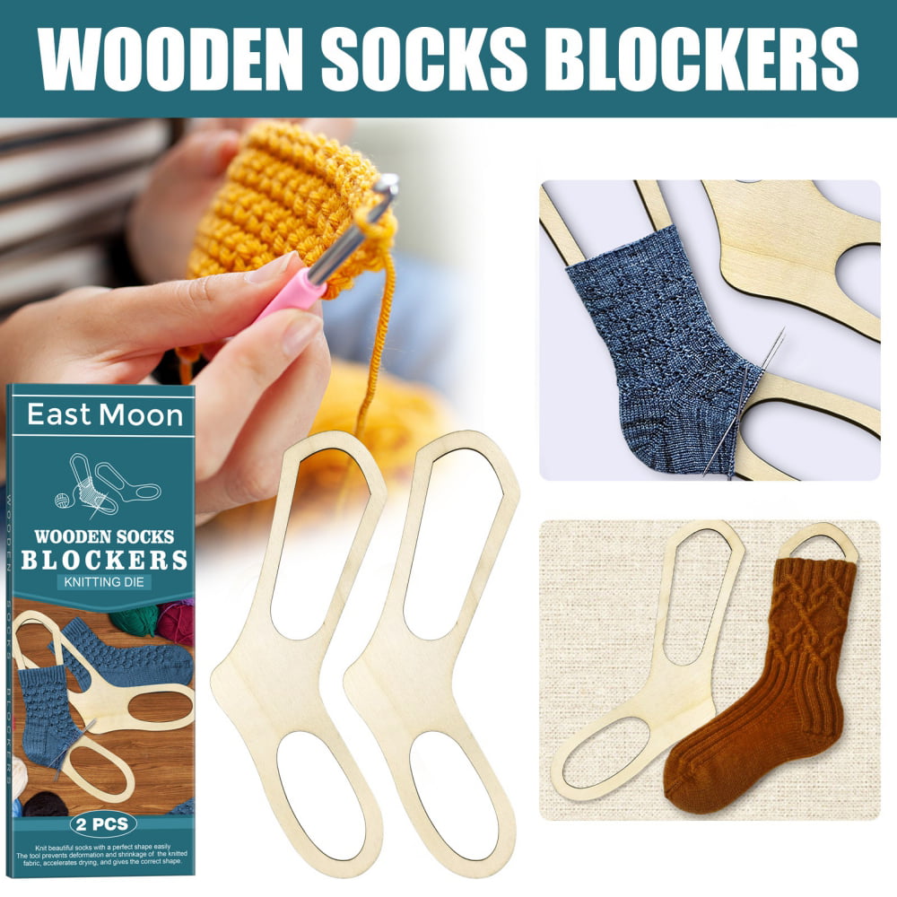 2pcs Handmade Knit Socks Form DIY Handmade Sock Blockers for Knitting Yarn Crafts Household Knitting Tool 
