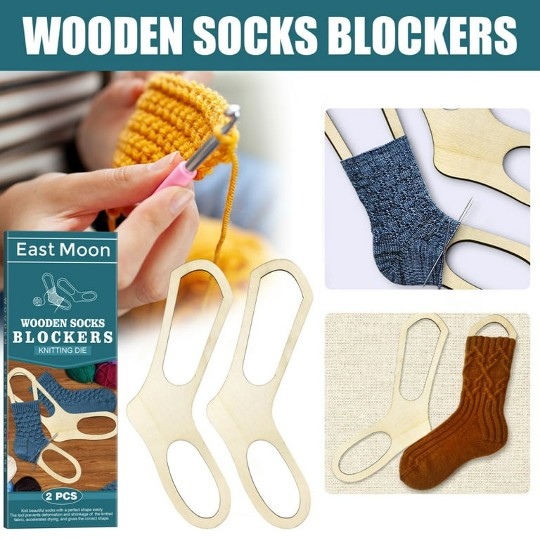 Braiding Tool 2pcs Wooden Sock Blockers Adjustable Sock Knit Blockers  Knitting Crochet Stocking Display Molds Knit Sock Form Stretchers for  Knitting