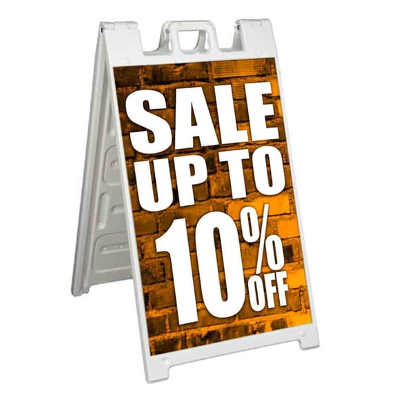 Sale Up To 10 Percent Off (24" X 36") Standard A-Frame Signicade, Includes Decal Applied To Stand