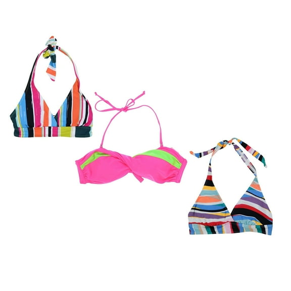 Anne Cole Women's Halter Swim Bathing Suit Bikini Top Padded Swimsuit S M Xl New