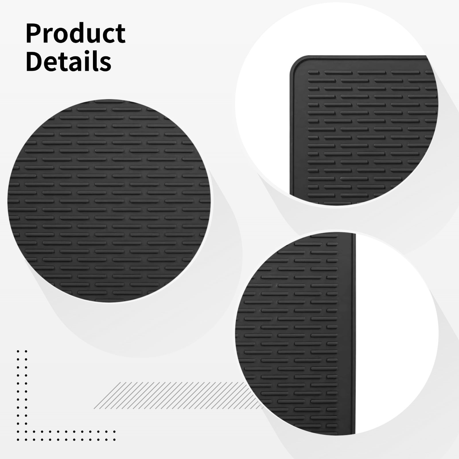 Silicone Stove Top Mat Protector for Electric & Gas Cooktops, Black, Heat-Resistant, Non-Slip Textured, 71 x 50 cm (27.9 x 19.68 in)