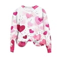 thumbnail image 2 of PNTUTB Valentines Fashion Sweatshirt for Women Oversized Love Heart Print Pullover Crew Neck Long Sleeve Sweatshirts, 2 of 6