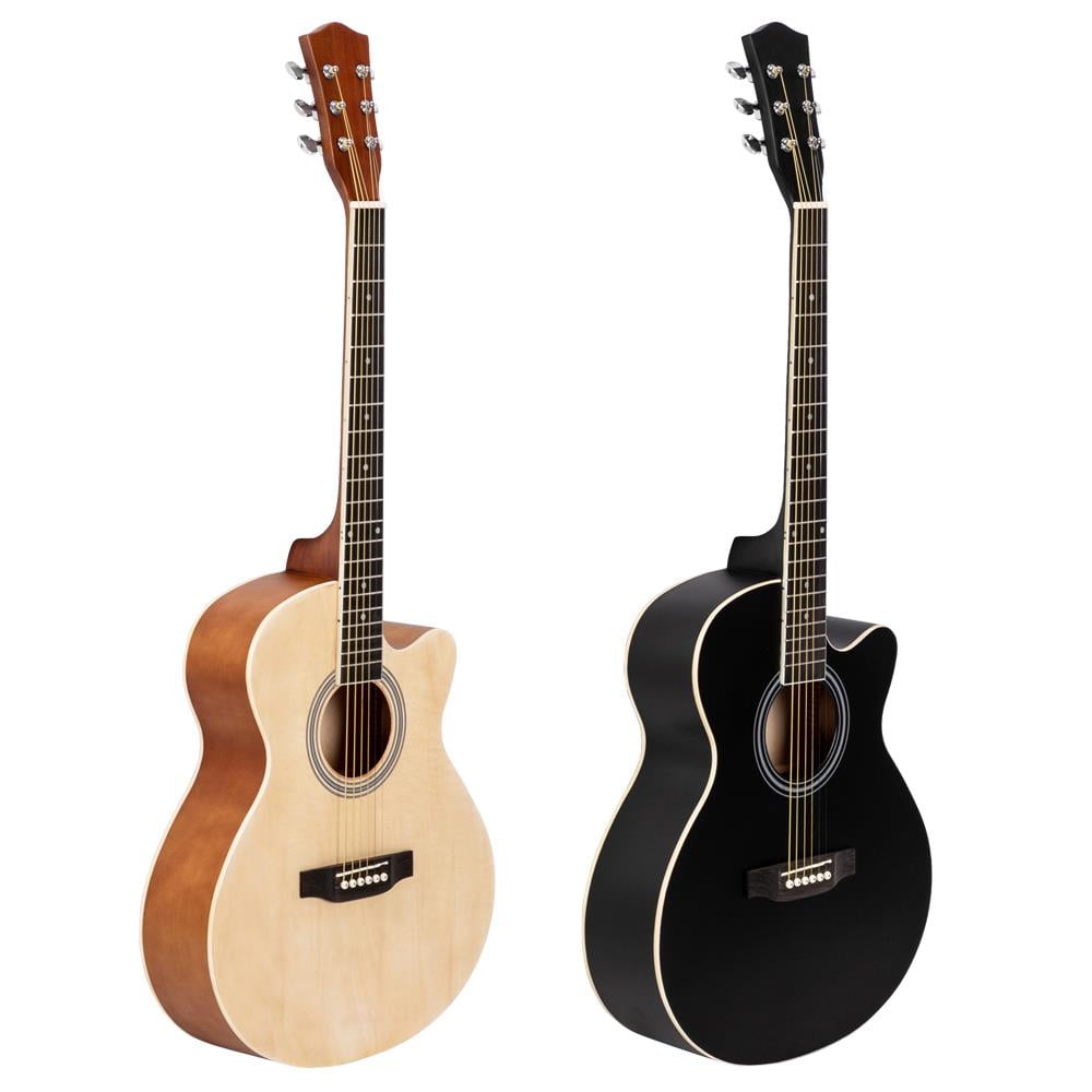 UBesGoo 40" Beginner Cutaway Acoustic Guitar Kit w/ Bag,Burlywood