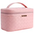thumbnail image 1 of Bolsa de maquillaje portátil Dajasan, de viaje, cosmética, piel sintética, color rosa, 1 of 1