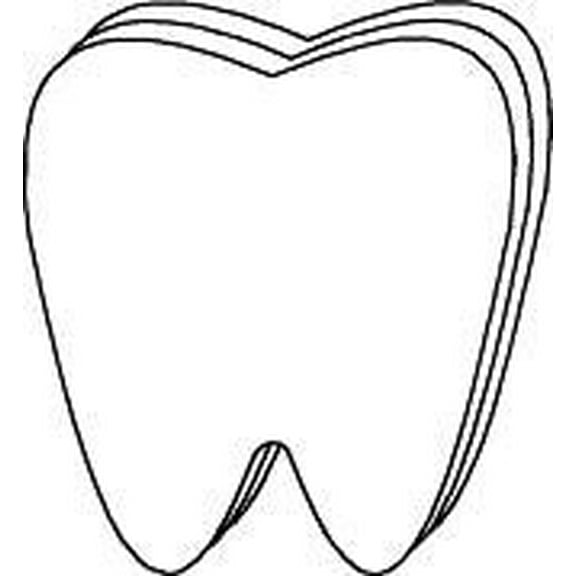 SHAPES ETC. Large Single Color Creative Cut-Out - Tooth