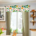 thumbnail image 3 of Yayeee Kitchen Valance Rod Pocket 54" x 18" Living Room Window Curtain, Retro Orange Floral, 3 of 6