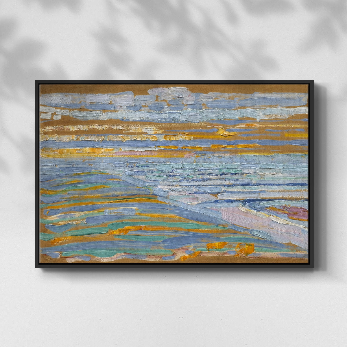 Vintage Landscape-CXIV By Wexford Home Framed in Black Wood Gallery Wrapped Canvas 27 in. x 41 in.