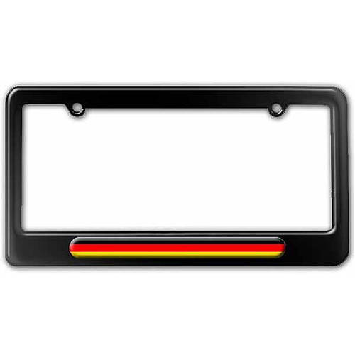 German License plate frame Tag holder Germany Flag Car Parts BLACK Metal Auto