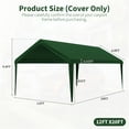thumbnail image 2 of Pakunoda 12' X 20' Carport Canopy Replacement Cover, Portable Car Garage Shelter Party Top Tent with 34PC Ball Bungees, Green (Only Cover, Frame Not Included), 2 of 8
