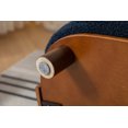 thumbnail image 2 of Scandinavian style Elevated Dog Bed Pet Sofa With Solid Wood legs and Bent Wood Back, cashmesh Cushion, Walnut wood,dark blue cashmesh., 2 of 9