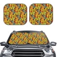 thumbnail image 2 of Saiise Dancing African Women for Foldable Car Sun Shades (2-Pack) Offer Sun Protection with an Easy-fold Design for Convenient Windshield Shading-Medium, 2 of 5
