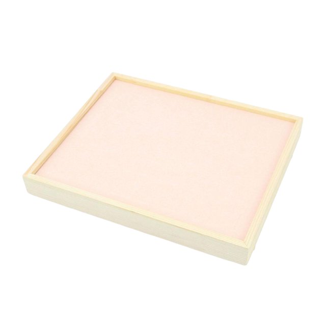 Bandeja de exhibición de anillos de madera, caja de almacenamiento de joyería independiente Soporte de exhibición de joyería para exhibición de anillos de joyería Exhibición de Beige Salvador Soporte de exhibición de anillos