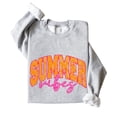 thumbnail image 4 of Summer Vibes Sweatshirt for Women, Teens, & Girls Girly Orange and Pink Summer Pullover Gray Sweatshirt Adult Medium, 4 of 4