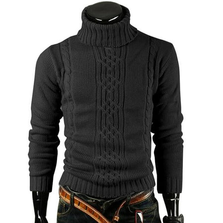 Men's Knitted Pullover Casual Sweater Men Pullovers Autumn Winter Long Sleeve TurtleNeck Knitwear