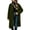 Army Green, variant on Womens Trench Coat Double Breasted Notch Lapel Long Jacket with Pockets Warm Cozy Peacoat for Winter Wear Gray