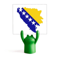 thumbnail image 1 of Bosnia y Herzegovina mapa bandera nacional Estante de notas, estante de ranas de animales de dibujos animados, 1 of 3