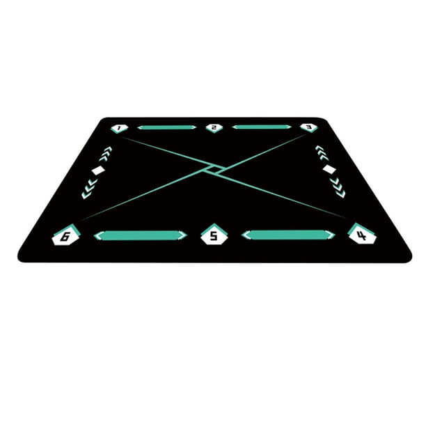Alfombrilla de entrenamiento para pisadas de fútbol, almohadilla antideslizante, alfombrilla de entrenamiento de regate para el hogar. Negro