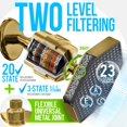 thumbnail image 2 of Filtro de cabezal de ducha AquaHomeGroup Luxury 20 Stage Golden, 2 of 9