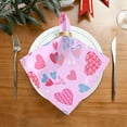 thumbnail image 3 of Coolnut Valentine's Day Love Heart Cloth Napkins Set of 6, Reusable Washable Polyester Dinner Table Napkins for Family, Weddings, Parties, Home Decor, 20 x 20 Inch Washcloth Gift, 3 of 7
