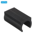 thumbnail image 3 of Uxcell 19mm Rectangle Chair Leg Cover, 40Pcs Plastic Non-Slip Furniture Feet Protectors Tips Covers Black, 3 of 6