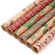PVCS Pack de Papier d'Emballage Réversible de Vacances Noël Rustique (Pack de 1, 145 Pieds Carrés ttl) Ho Ho Ho – image 3 sur 6