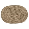thumbnail image 3 of 2' x 11' Brown and Beige All Purpose Handcrafted Reversible Oval Area Throw Rug Runner, 3 of 3