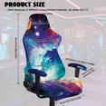 thumbnail image 4 of TSOVTHRID Galaxy Nebula Print Gaming Chair Cover with Armrest Cover, Cow Sunflower Non Slip Rotating Chair Slipcover Anti-Dust Chair Seat Protector with Elastic Band, 4 of 7