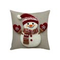 thumbnail image 2 of Horivan Christmas Linen Pillow Cover Festive Holiday Decor Soft Sofa Cushion Case Farmhouse Style Home Decorative Accent Pillow for Living Room Bed, 2 of 6