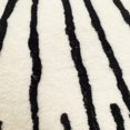 thumbnail image 5 of SHAR Tapis Rond de Salon Grand design Moderne Intérieur et Extérieur 100cm Motif Blanc Rayures Géométriques Tapis Court en Peluche, 5 of 5