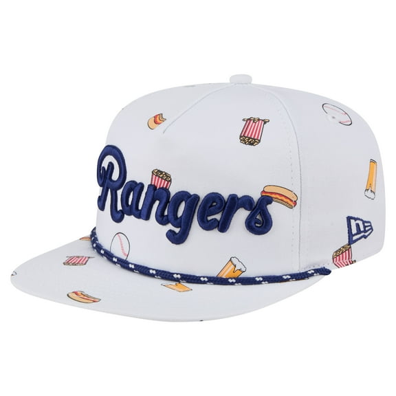 Men's New Era White Texas Rangers Team Cheer Rope 19TWENTY Adjustable Hat