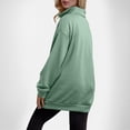 thumbnail image 3 of SIYUDAN Adult Women'S Sweatshirt Long Sleeve Sweatshirt for Women'S Quarter Zip Green Pullover Plain Crewneck Sweatshirt Winter Clothes for Women 2025 Trendy Trendy Womens Clothes, 3 of 5