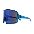 thumbnail image 3 of Mens Color Mirror Super Oversized Wrap Rectangle Plastic Sport Sunglasses Blue Mirror, 3 of 4