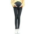 thumbnail image 3 of HANXIULIN Women Plus Size Maternity Wear Belly Pants Ninth Pants Pregnant Leggings Dark Gray XXXL, 3 of 5