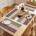 thumbnail image 5 of Boho Geometric Placemats Set of 6 Bohemian Stripes Aztec Tribe Vintage Place Mats Indoor Wipeable Table Mats Washable Cloth Dining Table Placemats for Kitchen Holiday Party Home Decor 13x19 Inch, 5 of 9