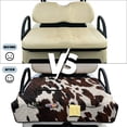 thumbnail image 6 of COEQINE Golf Cart Seat Covers with Carry Handle, Comfortable Golf Cart Seat Towel Blanket, Fits for EZGO Yamaha Club Car and Other 2-Seat Golf Carts, Black Brown Cow Print, 6 of 8