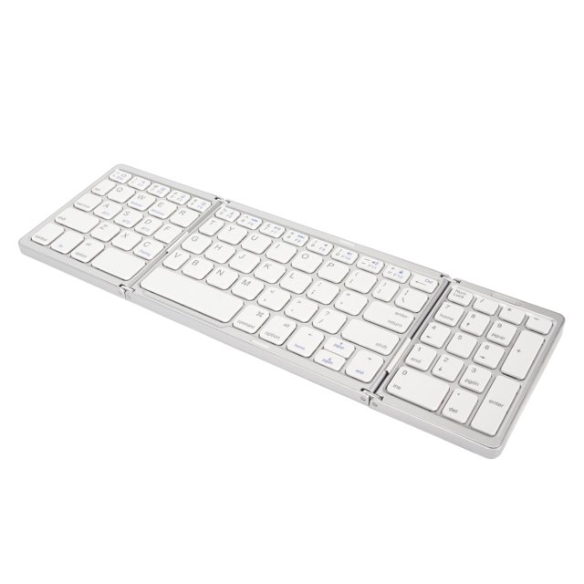 Clavier Triple Pli, Connexion Multiple d'Appareils, Clavier pour Ordinateur Portable Tablette Téléphone avec Structure Dissimulée, Interrupteur à Ciseaux, Connexion