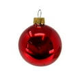 thumbnail image 3 of Pinnacle Peak Trading Red Shiny and Matte Polish Glass 60mm Ball Bauble Ornaments 6 Piece Made in Poland 2.4 Inch, 3 of 8
