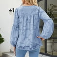 thumbnail image 4 of Blusa informal con estampado de manga larga y cuello en V para mujer a la moda Fridja  czfsfas5465, 4 of 5