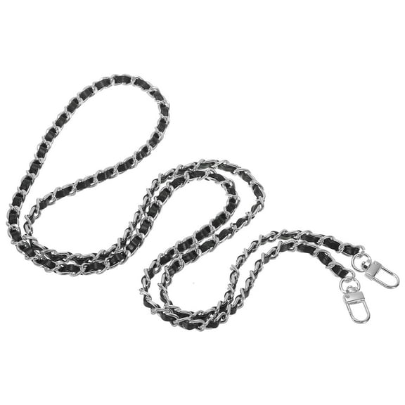 Uxcell 55 Inch Purse Chain Strap, Bag Chains Shoulder CrossBody Replacement for Handbags, Black/Silver Tone