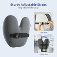 thumbnail image 5 of Ergonomic Lumbar Pillow for Back Support - High-Density Memory Foam Cushion for Pain Relief - Lumbar Support Cushion w/Strap for Office Chair, Car, Home, and Travel, 5 of 7