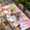 Pink, variant on Red Snowman Christmas Table Cloths for 6 Foot Rectangle Tables, Xmas Tree Gifts Elk Snowflake Winter Patio Waterproof Elastic Fitted Tablecloths, Washable Rectangular Table Cover for Camping