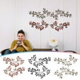 thumbnail image 6 of Holloyiver 2 Pieces Metal Tree Leaf Wall Decor, Vine Olive Branch Leaf Wall Art Wrought Iron Scroll Sculptures Above the Bed, Living Room, Outdoor Decoration, Red, 6 of 6